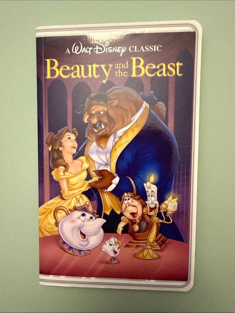 Walt Disney Classic Beauty and the Beast VHS Cover Notebook- Yellow & Blue